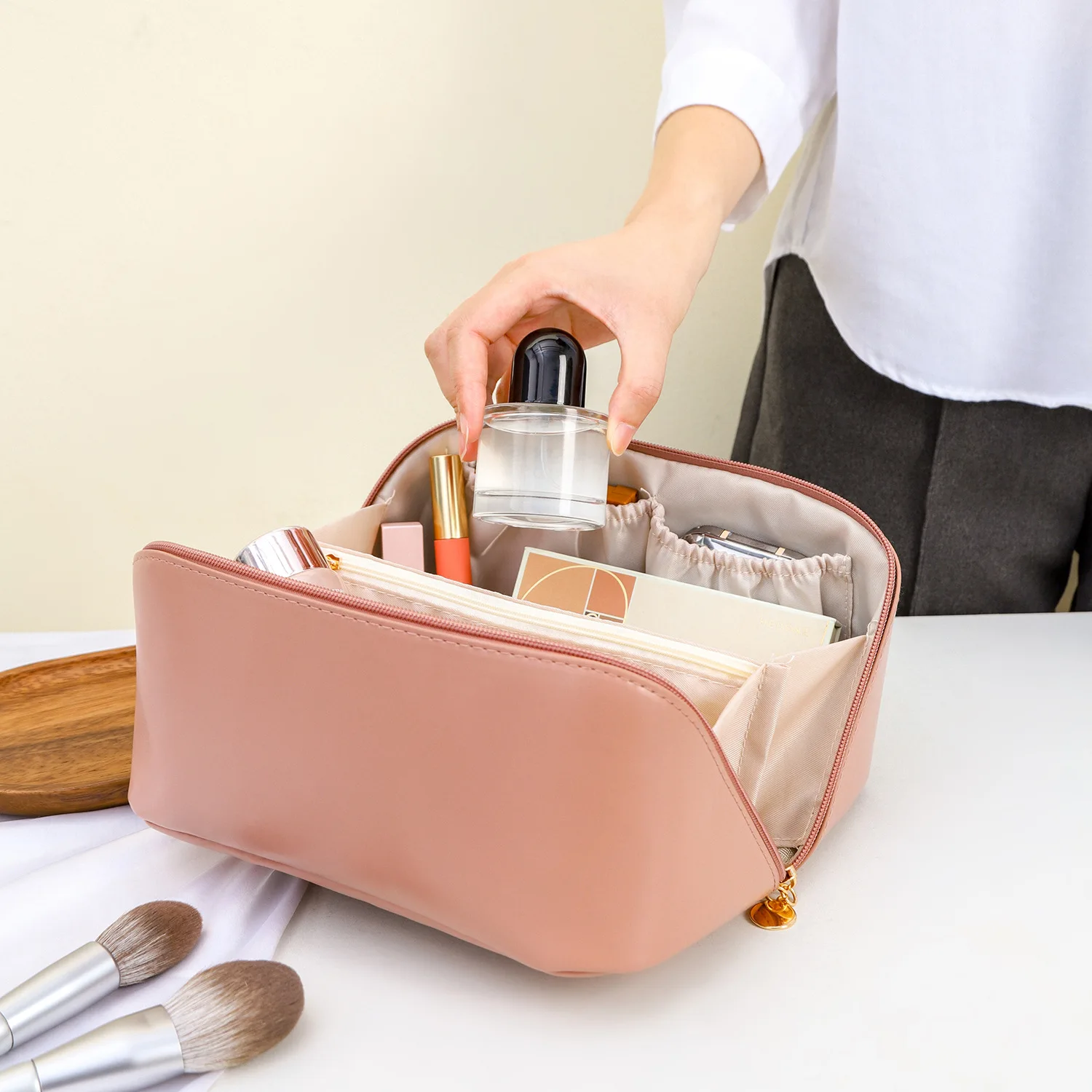  Cosmetic Bag for Women,Elegant Roomy Makeup Bags