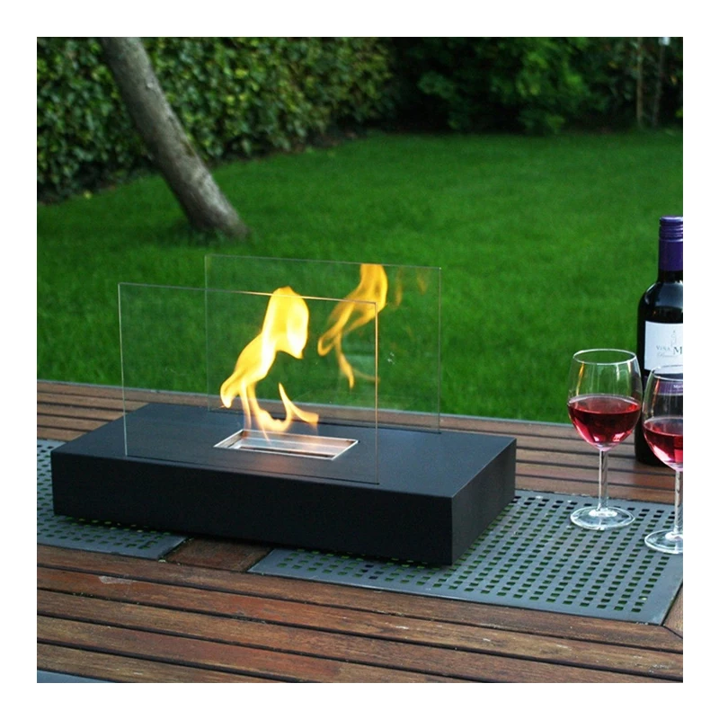 Foyer De Table Portable - Brasero Décoratif Pour Ambiance Cosy Intérieur/extérieur - Flamme LED Ou éthanol - Design Moderne