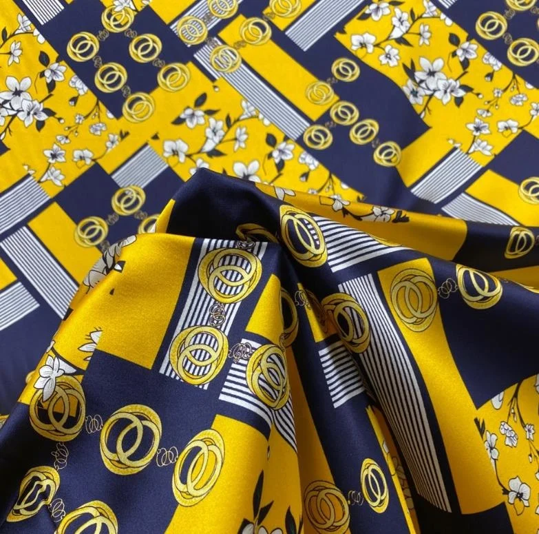 90 mulberry silk 10 Spandex Stretch 22mm satin 140cm width digital