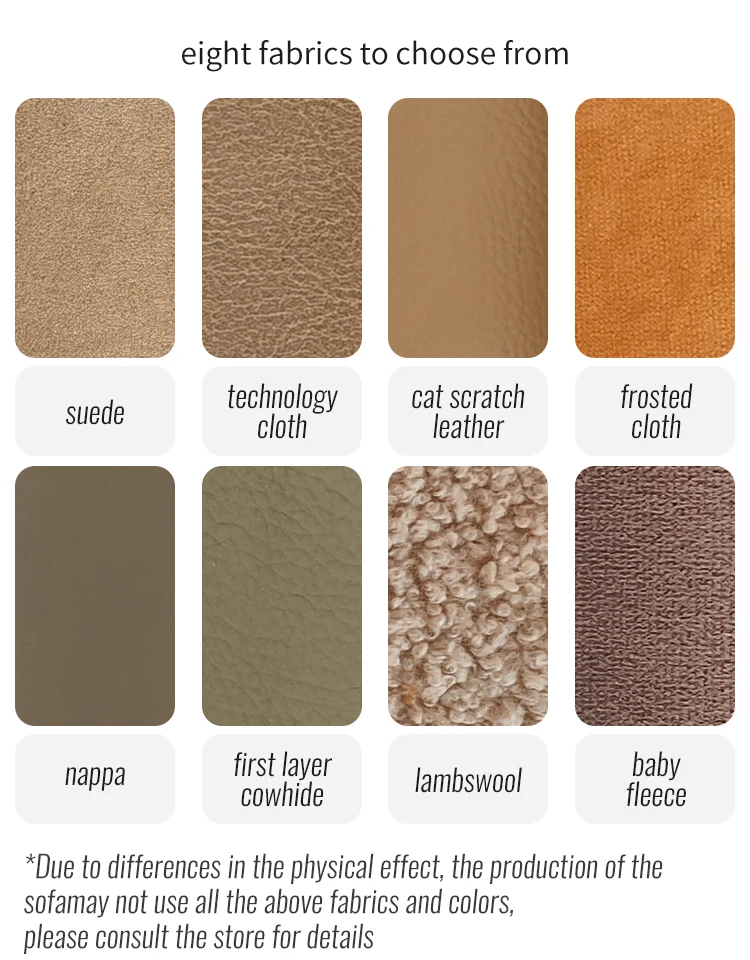 Italian Elephant Ears Sofa Set Brushed Fabric Latex Sponges Living Room