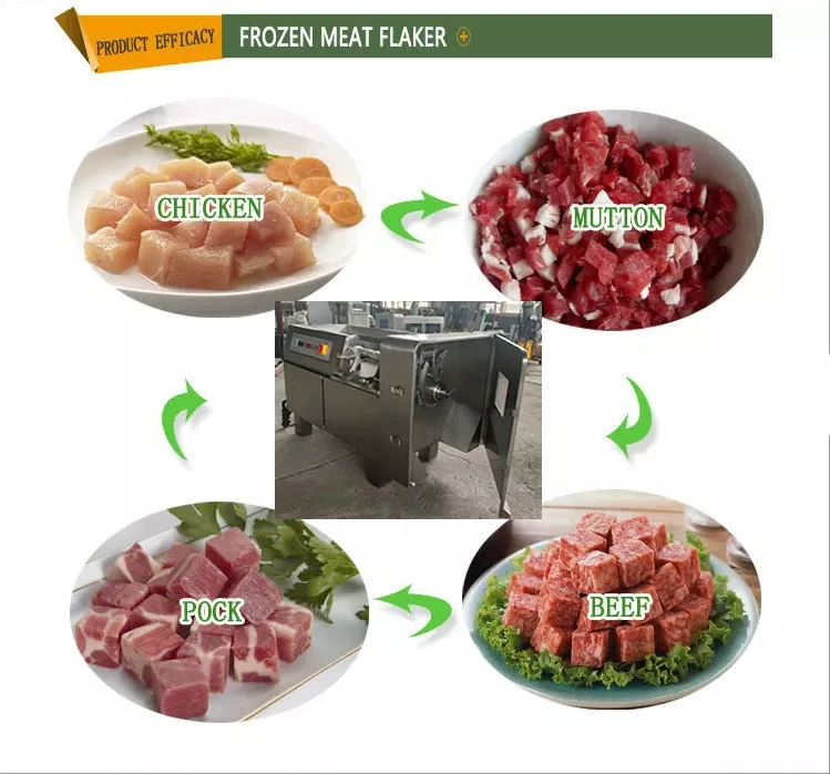 Chicken Beef Pork Cube Cutter for Commercial Frozen Meat Dice Cutting Meat Dicer Machine Frozen Meat Dice Machine