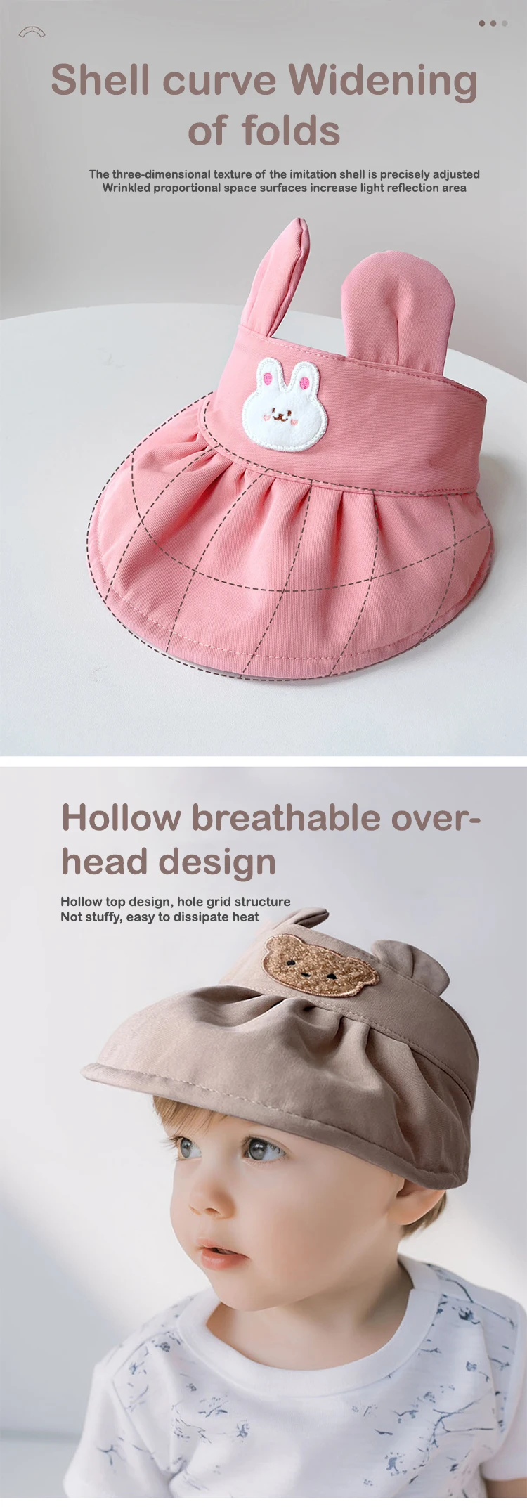 Wholesale Children's Sun Hat Baby Sun Visor Hat Boys And Girls Summer