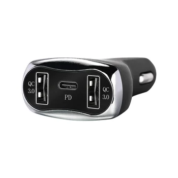 2023 Wholesale Black Grey Color 3 Port Car And Home Phone Charger