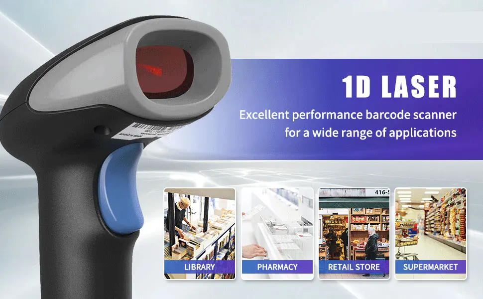 Wodemax Portable Wired Android Bar Code Reader Handheld Qr Code 1d 2d