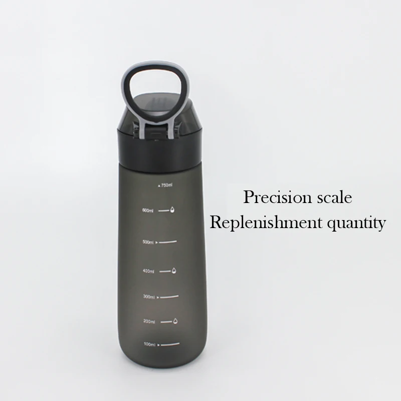 Frosted Straw Plastic Drinkware Convenient Handle Direct Drinking Water Bottle for Students Returning School BPA-Free for