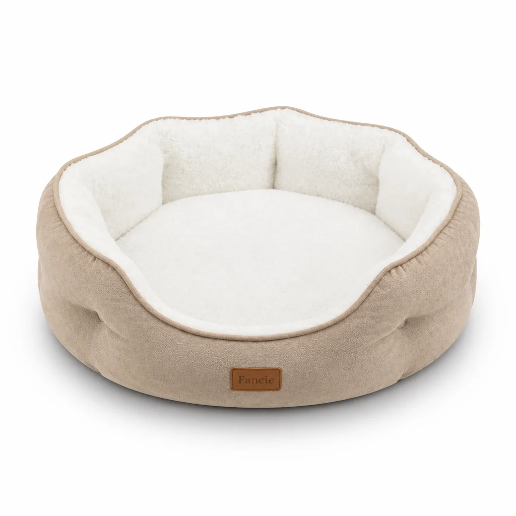 Scalloped Pet Nest Bed Plush Outer — Product details 1