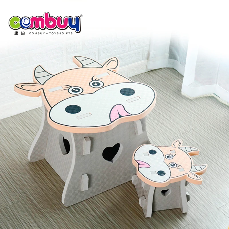 Cow Kids Set Assemble Puzzle Foam Table and Eva Chair