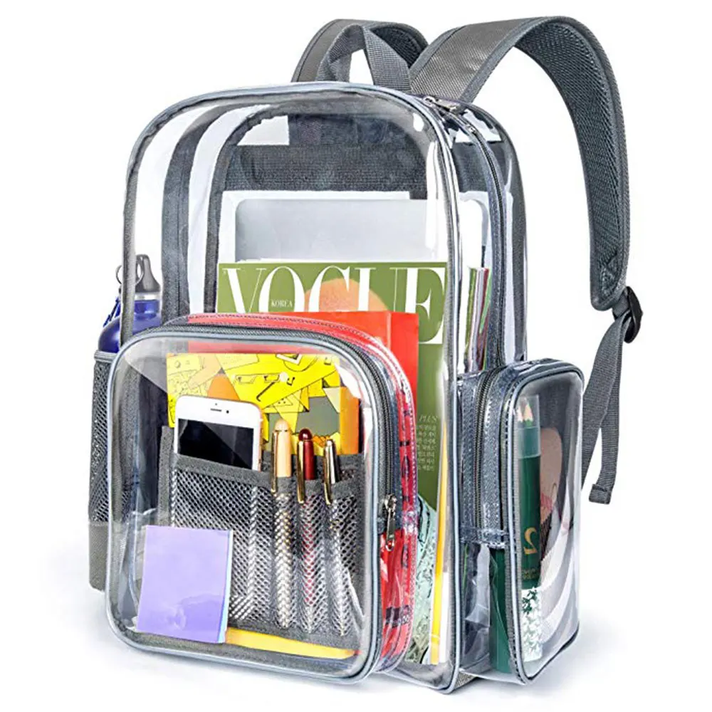 Custom Printed Pvc Clear Bags Backpack Stadium Approved Heavy Duty ...