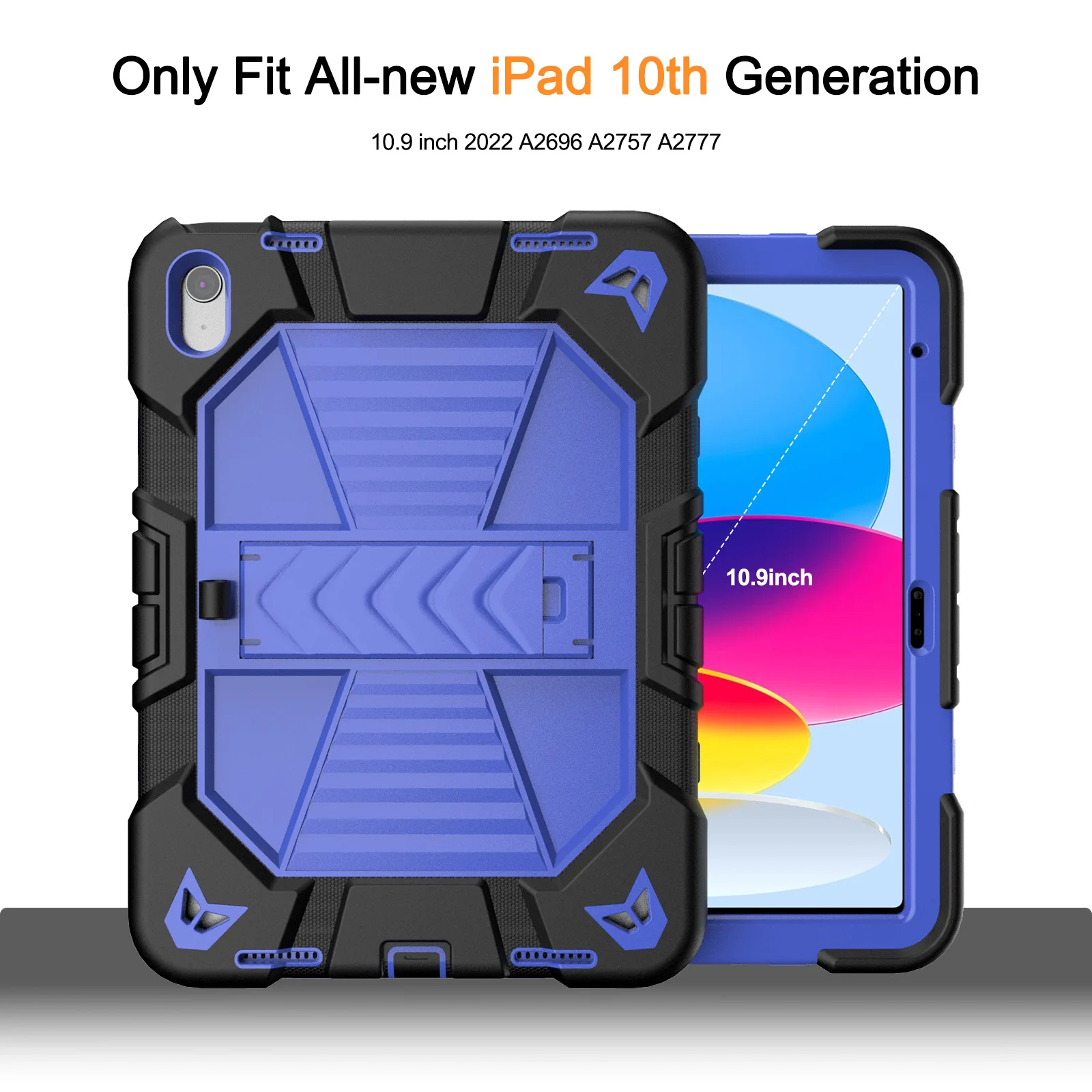 product laudtec silicone anti fall protective case  tablet computer protective cover with pen holder for ipad 10th generation 109 inch-3