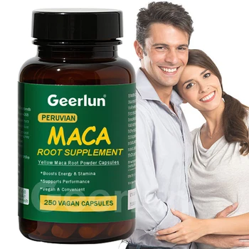 Wholesale OEM Organic Maca Root Extract Supplement Boost Energy Male Enhancement Maca Capsules for Men Women