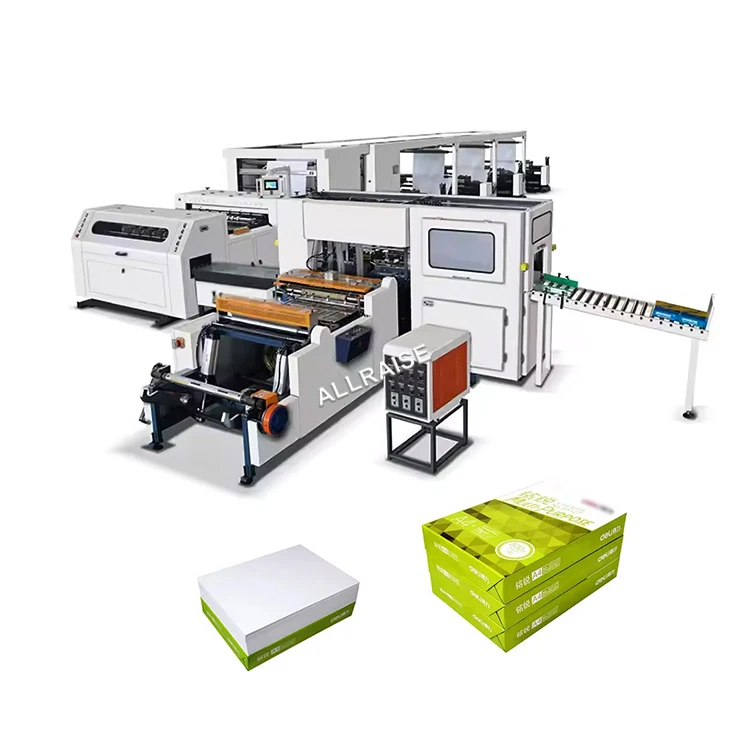 Automatic A4 Paper Making Machine Cutter Roll to Sheet Slitting Machine  A4 Paper Packing Machine with Ream Wrapping