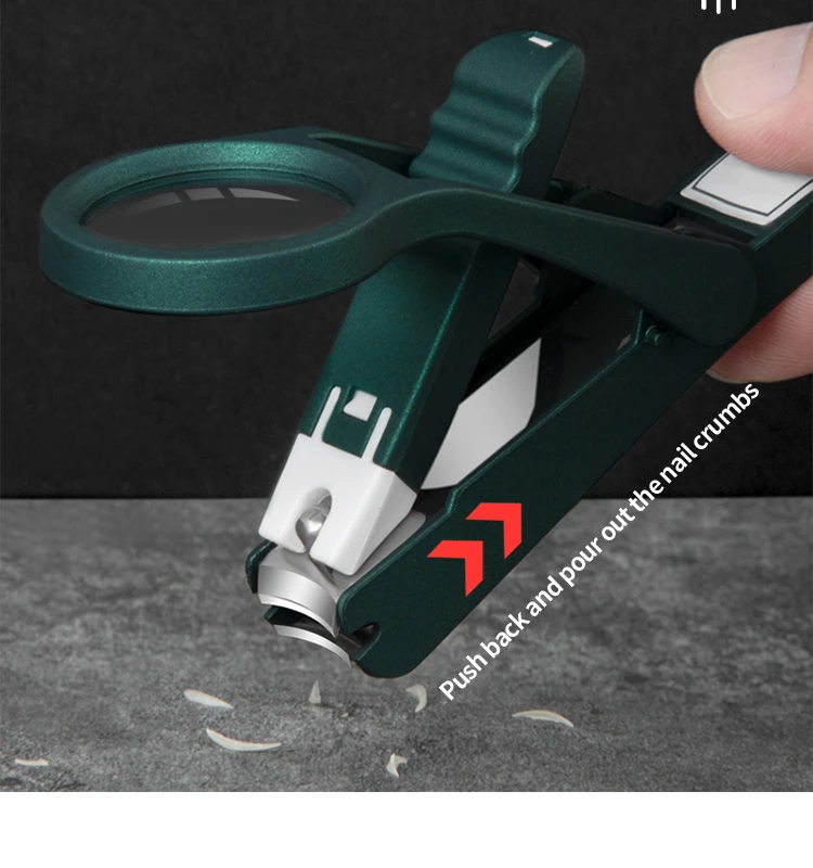Stainless Steel Magnifying Glass for the Elderly Special Anti-splash Special Thick Hard Nail Clippers Special Thick Hard Nails
