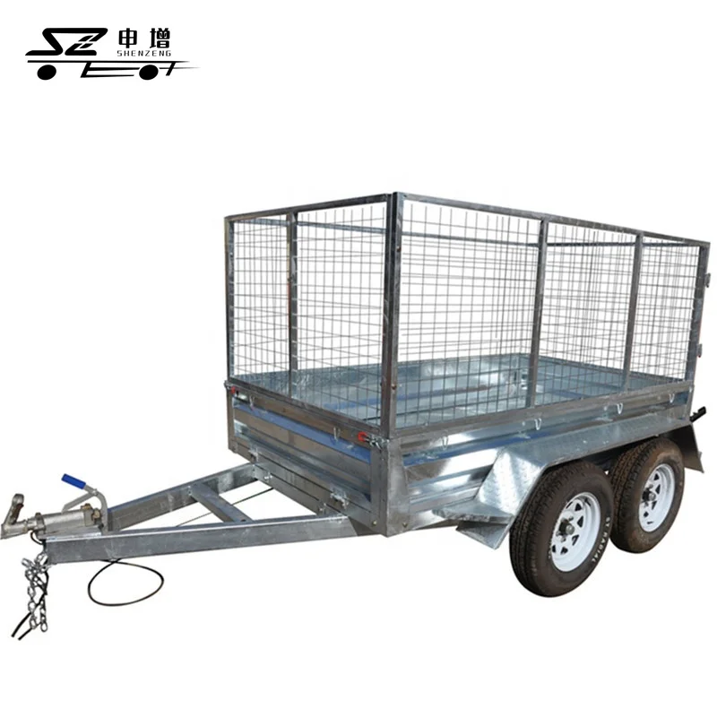 Прицеп с бортовой платформой тандемной осью и доской 5-тонный гидравлический