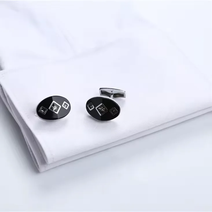 mens white dress shirt cufflinks Mens White Dress Shirt Double Cuff with Cufflinks Easy Iron Cotton Tailored Fit