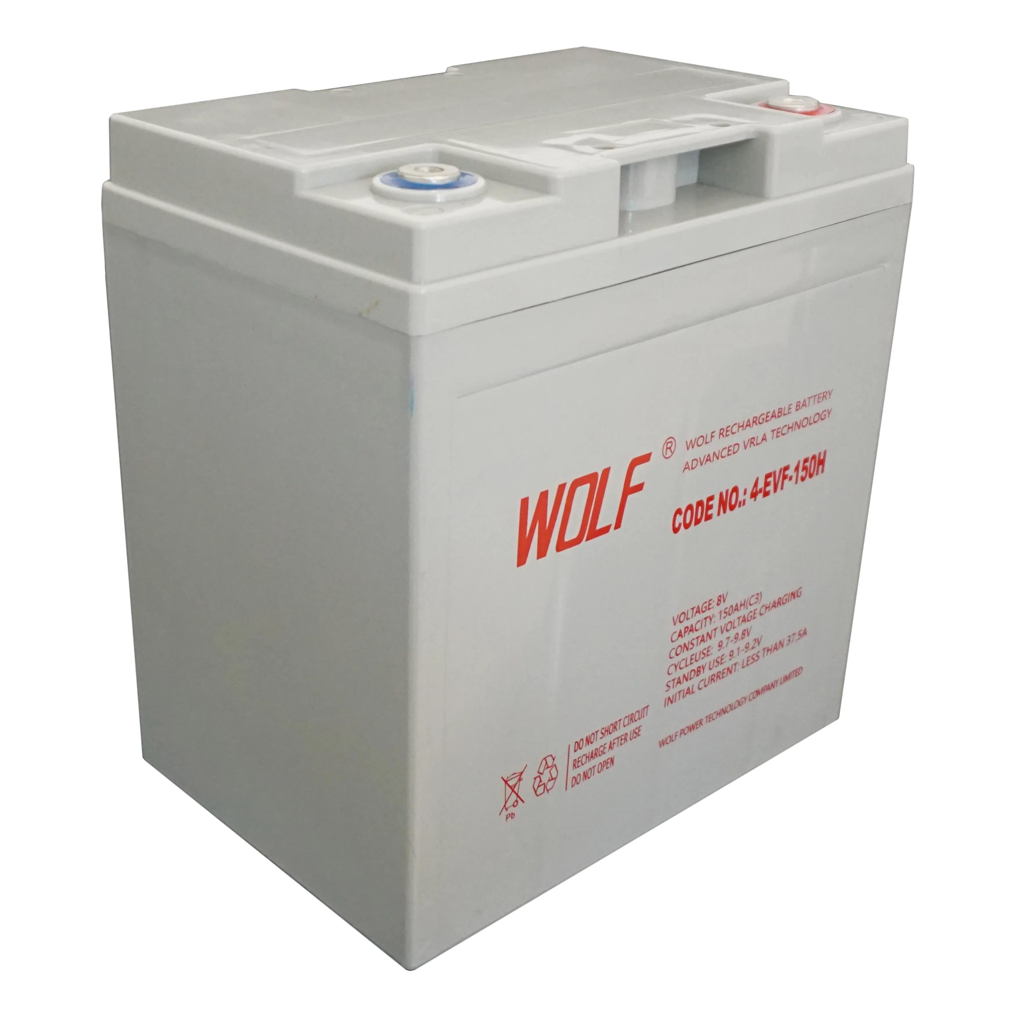 8V 150Ah Deep Cycle Power GEL Lead Acid Battery for Golf Cart Sealed & Maintenance-Free