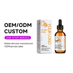 OEM ODM Skin Care Reduce Acne Dark Spots Remover Face Ampule Retinol VC Moisturizing Facial Essence Whitening Vitamin C Serum
