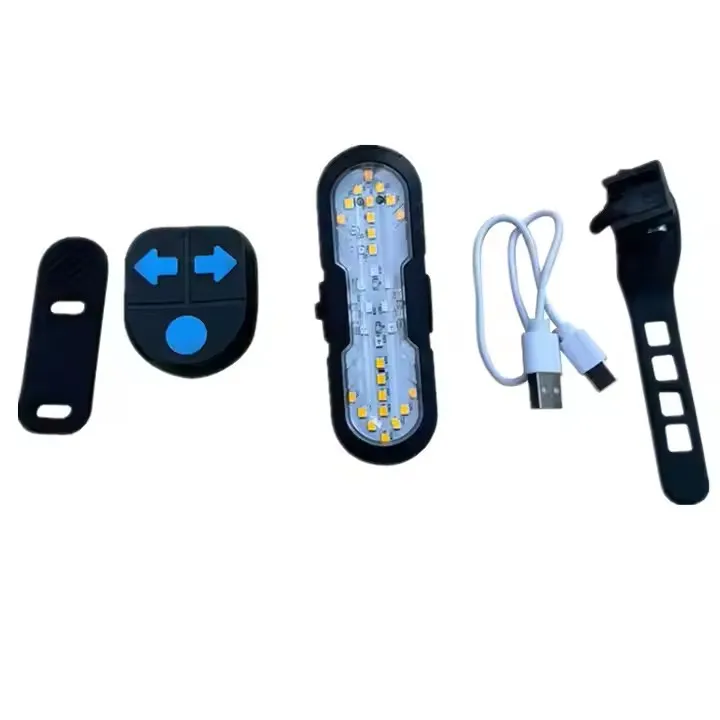 USB Charging LED Bicycle Riding Light  Multifunctional Turn Tail Horn Night  Riding Warning Rechargeable Light