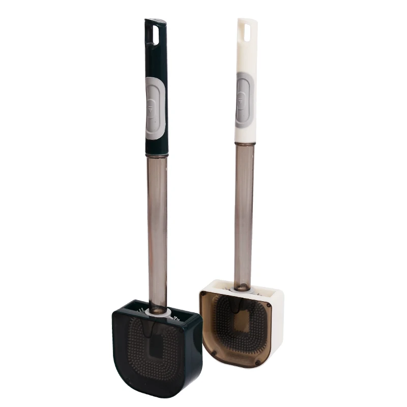 2025 новый тренд PP для чистки ванной комнаты настенный силиконовый набор туалетной щетки с моющим средством