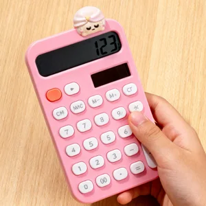Cute Cartoon Design Calculator - Novelty Doll Figure Electronic Calculator for Kids and Collection