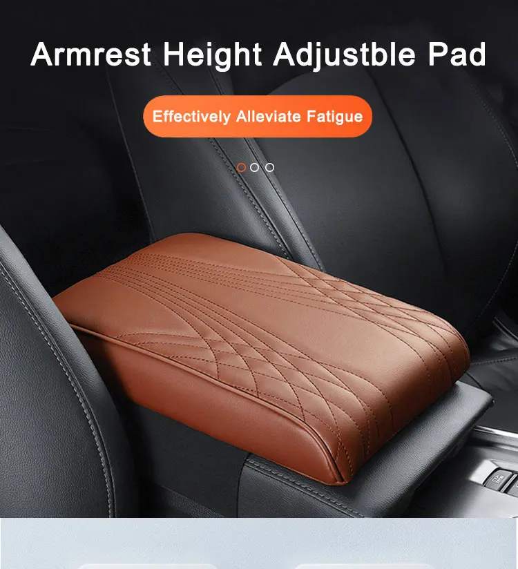 Universal Car Armrest Box Pad Soft Elbow Rest Cushion Cover Anti Scratch Artificial Leather