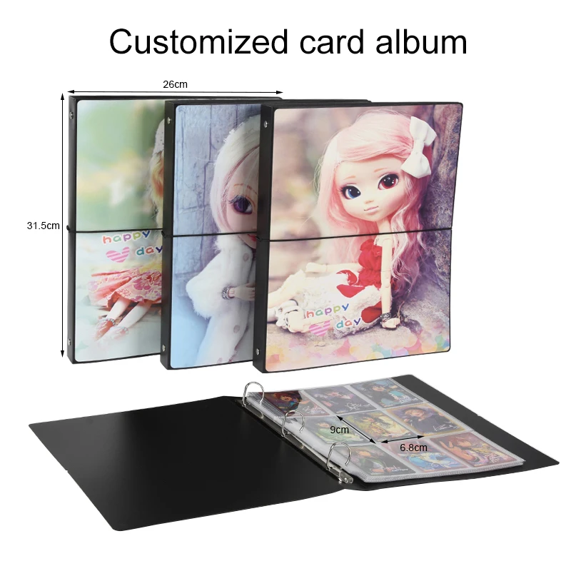 Blank 60 Capacity Trading Card Photo Holder bts Album de Cards with snap button