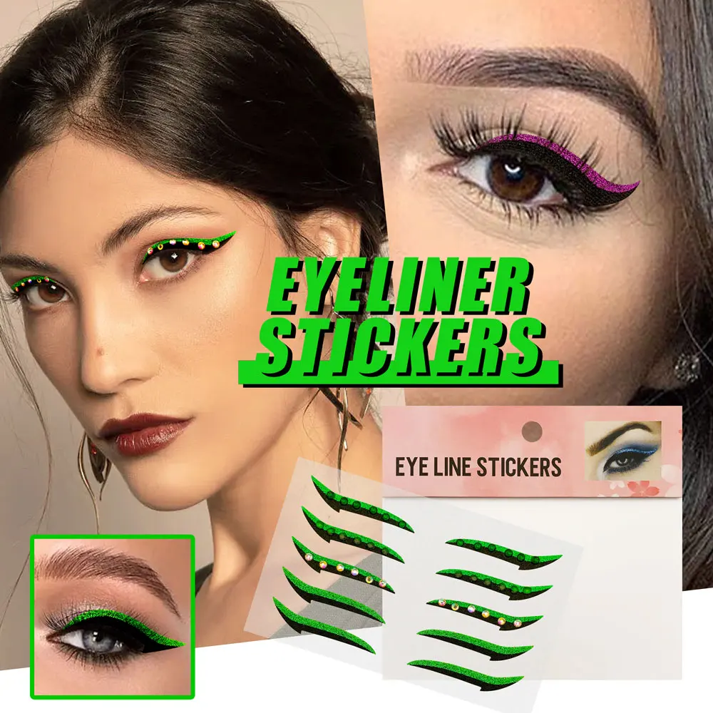 Waterproof Eyelid Line Stick Reusable Glitter Eyeliner Sticker Tattoo