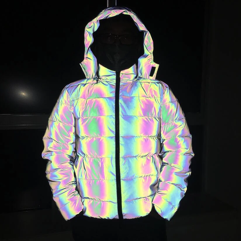ORM Fashion Winter Clothes Custom Logo Mens Padded Jackets Cropped Shiny Puffer Jacke Men