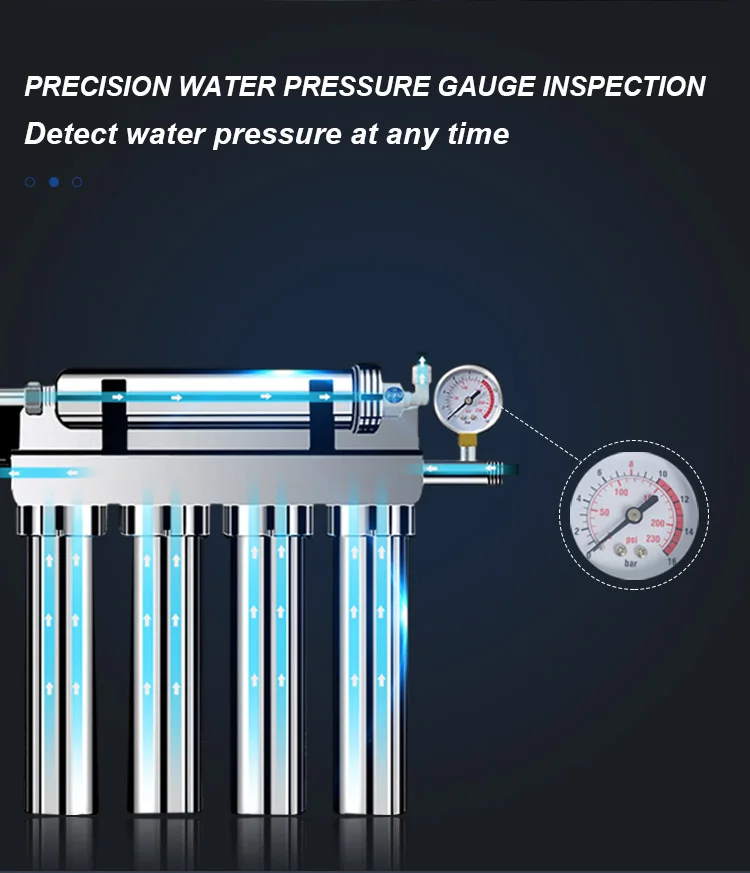 Factory Direct Sales Wholesale Tap Water Filter Purifier 5-grade Stainless Steel UF Water Filter Under Sink for Household Use