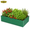 Vert foncé + lit de jardin surélevé