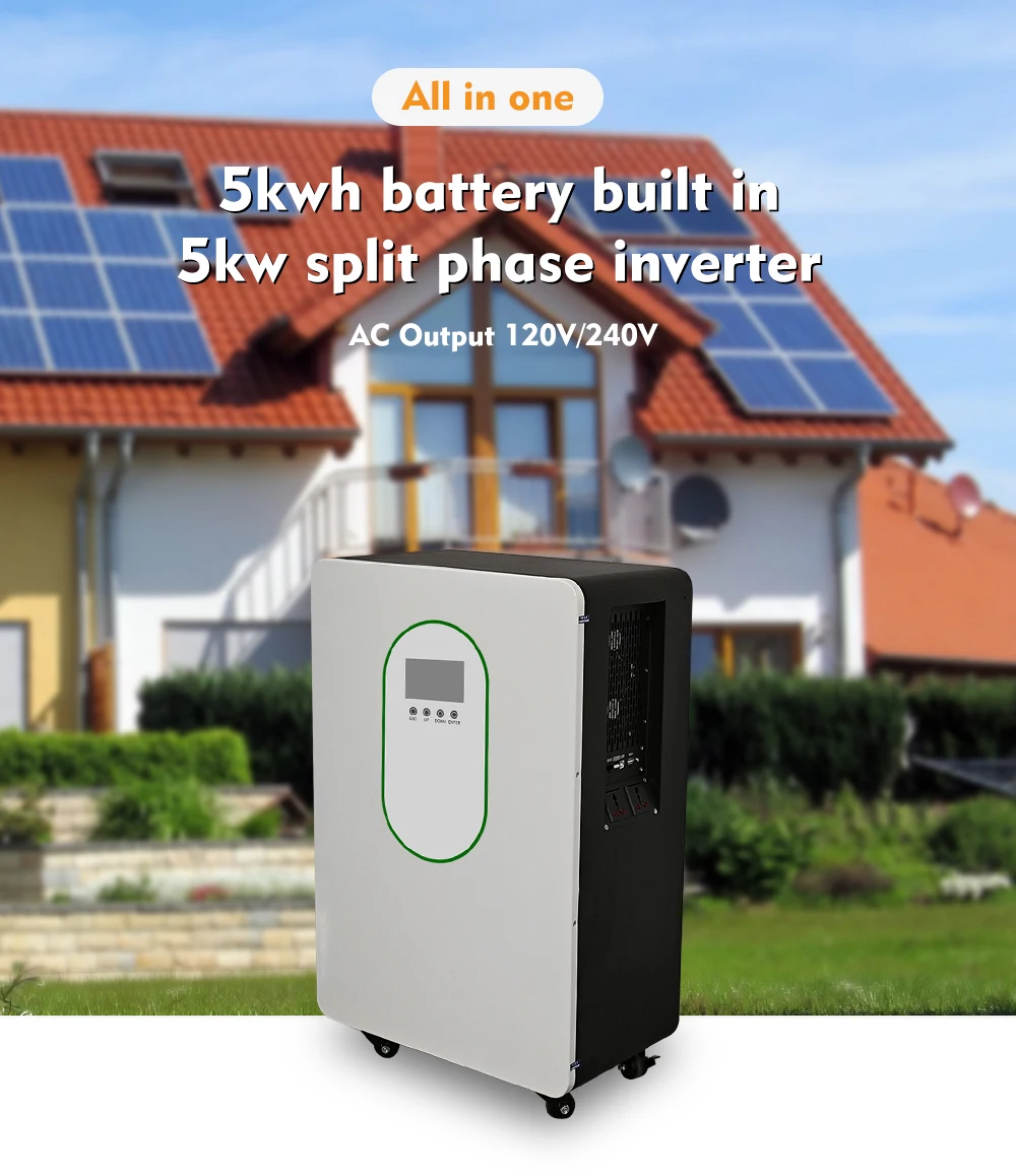 5kwh Lithium Battery & 5kw Hybrid Inverter Off-Grid Solar Energy ...