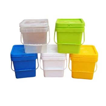 Wholesale PP Bucket Seeds Storage Square Plastic Pail with lid