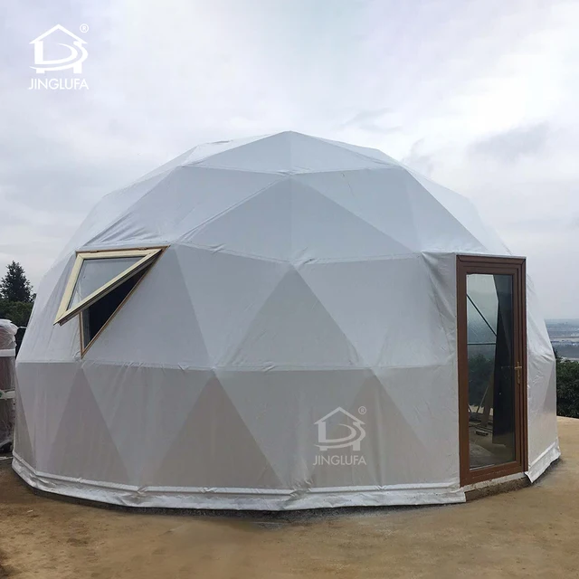 Outdoor Glamping Hotel Round Geo Geodesic Garden Igloo Dome House Tent with Bathroom