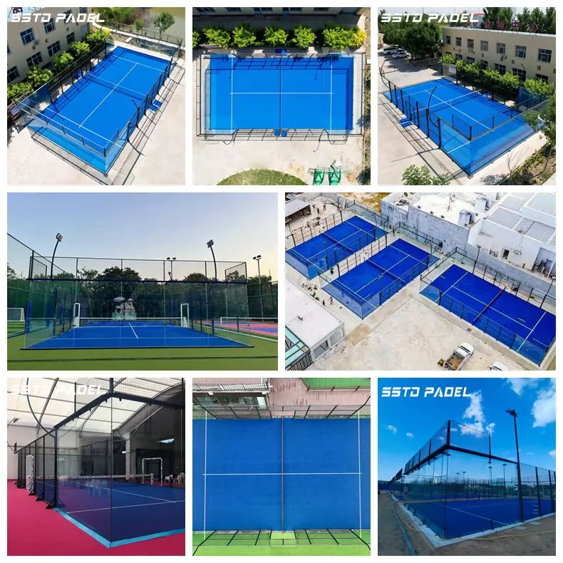 HIGH QUALITY Assembled safe sport equipment panoramic court padel tennis padel court 2024 Excellent Design Outdoor Paddle Courts supplier