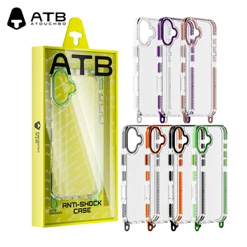 ATB New Arrival Multi-colored Anti-Yellow Acrylic Back Plate Transparent Mobile Cell Phone Case for Iphone 16