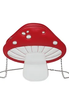 custom logo The New Color-blocking Simulation Mushroom Cross-chain Bag Is a Trendy and Funny Single-shoulder Bag for Girls