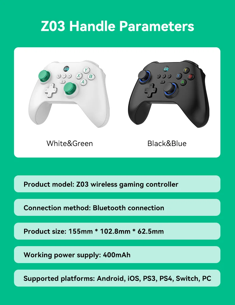 Z03 Wireless BT Game Controller - Perfect for Switch & More