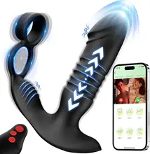 Prostate Massager 7 Thrusting & Vibrating Modes Remote Control G Spot Butt Plug Vibrator for Men's Sex