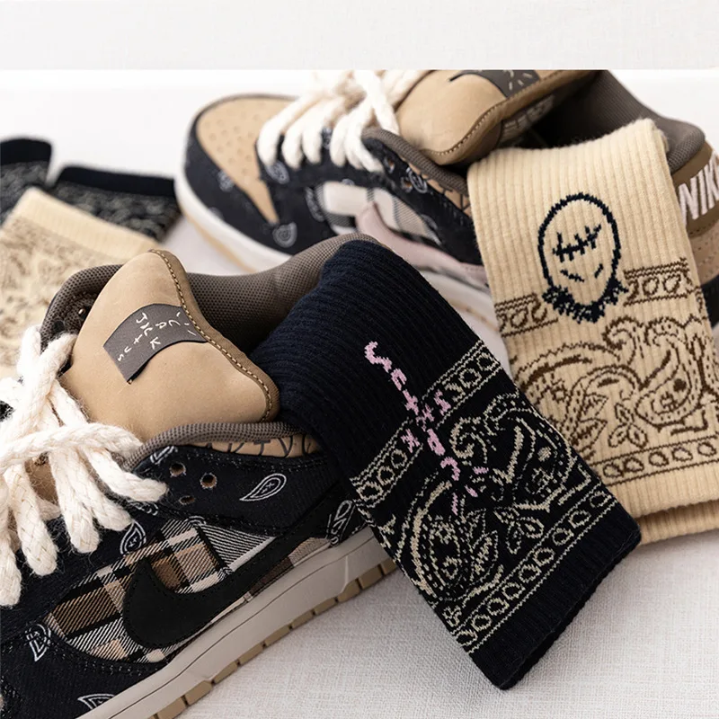 Travis Skate Crew Socken Herren Sport Travis Cactus Jack Bandanas Socken  Street Wear Hip Hop Socken Casual Print Pattern Gestrickt