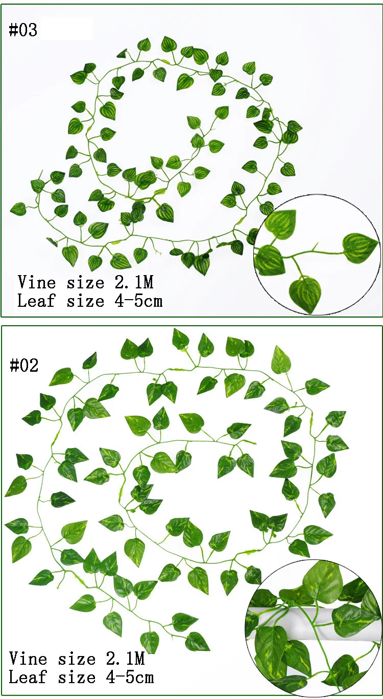 84 Feet 12 Strands Artificial Leaf Plants Hanging Garland Ivy Vines For