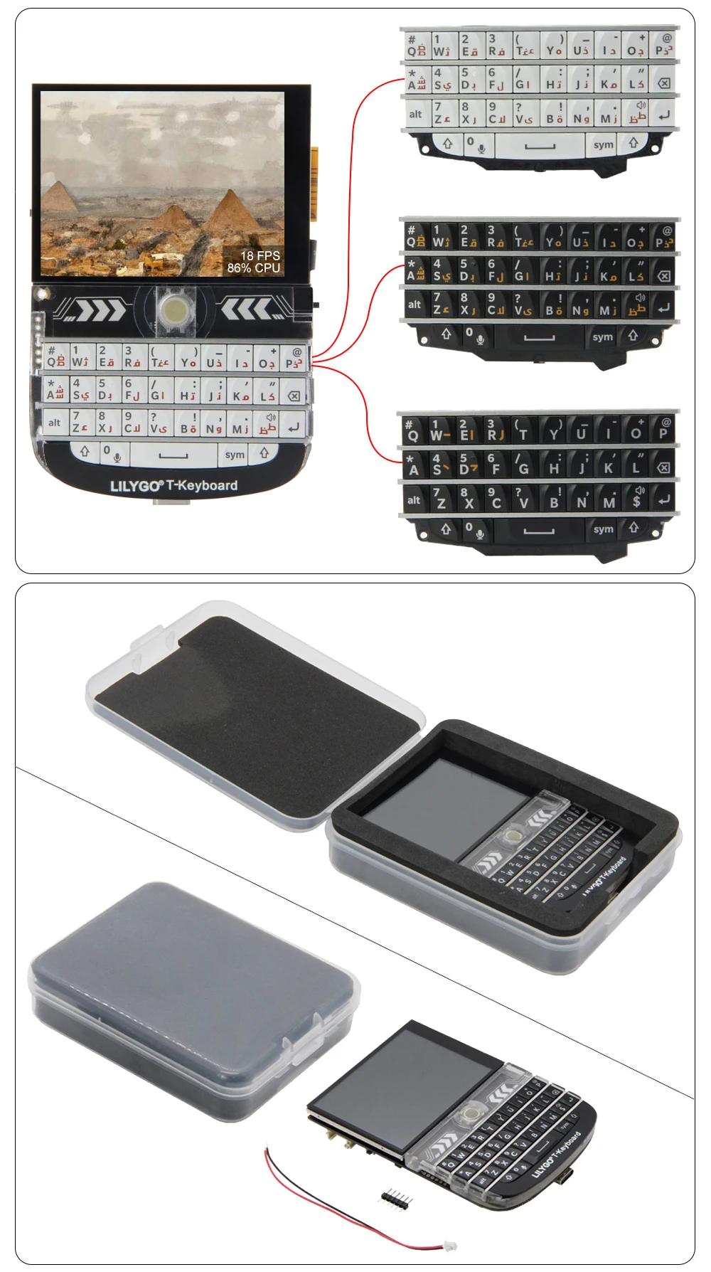 Hf76612e0dd6e4e40b2d467fff16c5220e LILYGO  T-Deck ESP32-S3 LoRaモジュール：2.8インチタッチスクリーン WiFi＆Bluetooth 開発ボード（IoTプロジェクト向け）