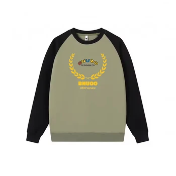 High Quality Cotton Digital Printing Sweatshirt Raglan Sleeve Oversized Crewneck Sweatshirt For Men