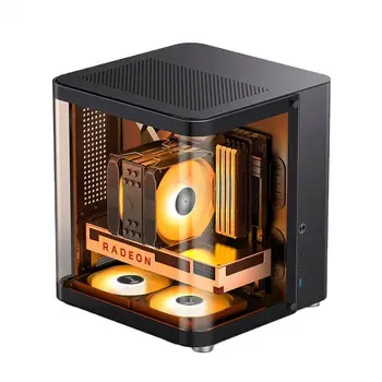 Top Computer Case TKicro1 Black RGB MicroATX PC Gaming CASE