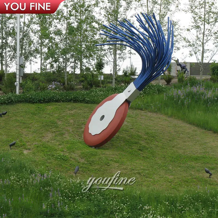 Large Stainless Steel Typewriter Eraser Scale Sculpture for Garden