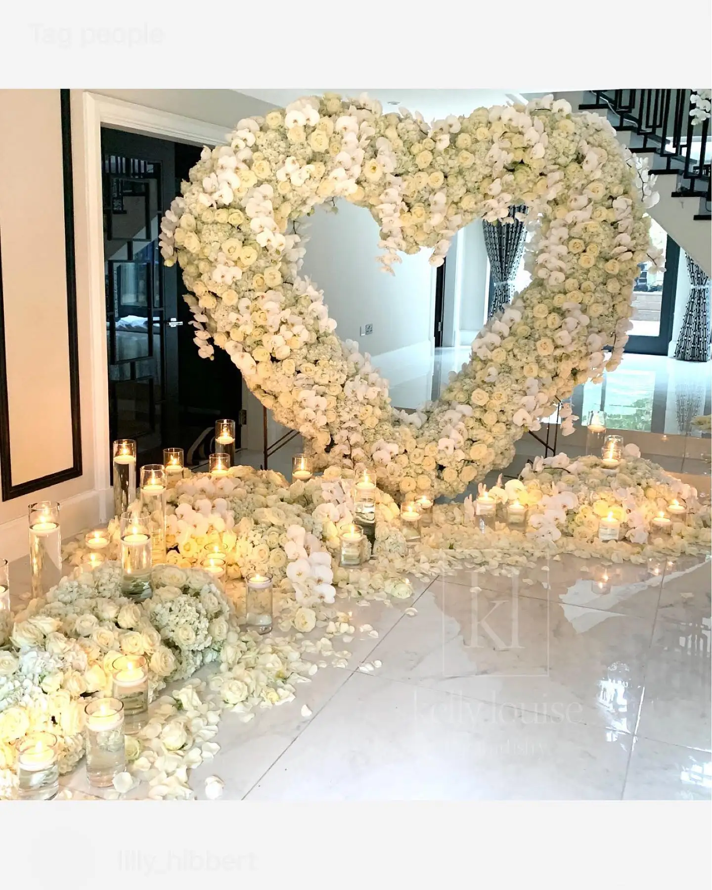 Heart Shaped Arch Artificial Flower Creative Wedding Decor Party Decor
