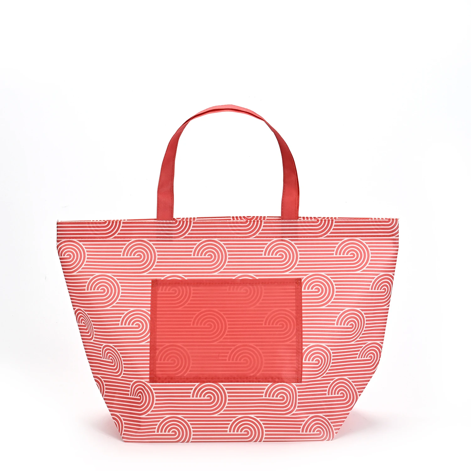 Medium Size Eco-Friendly Non-Woven Tote Bags Custom Logo Reusable PLA PC Shopping Bags with Cartoon Handles manufacture