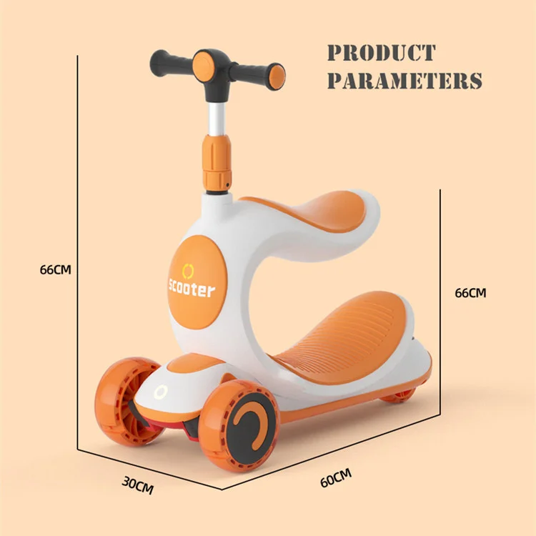3 Wheeled Scooter For Kids/toddlers Toy Folding Kick Scooters Extra