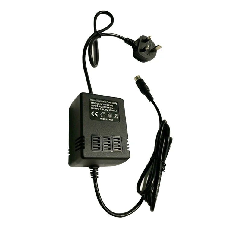 Digitech PS0912 用 9V AC アダプター 1A DC出力 ブラック CE認証
