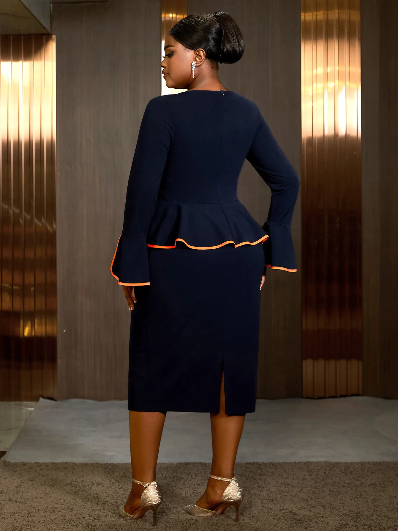 New Arrival 2025 Navy Blue Dresses Women Plus Size Dresses for Fat Women  Plus Size Casual Dresses