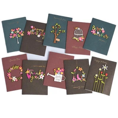 Винтажный патч для резьбы по дереву поздравительная открытка Рекламная украшение открытки на день