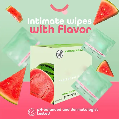 Flavored Intimate Ph Balanced Feminine Wipes for Women  Individually Wrapped After Sex Wet Wipes  Delay Wipes for Men